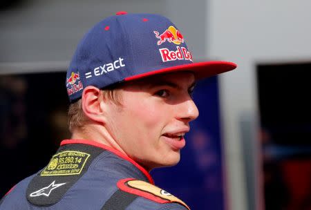 Formula One - Russian Grand Prix - Sochi, Russia - 30/4/16 - Toro Rosso Formula One driver Max Verstappen of the Netherlands reacts after the qualifying session. REUTERS/Maxim Shemetov