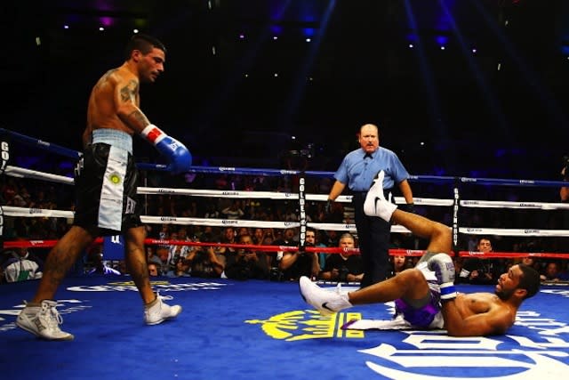 Lucas Matthysse has huge power in both hands, although it was the left hook that took down Lamont Peterson. (Getty Images)