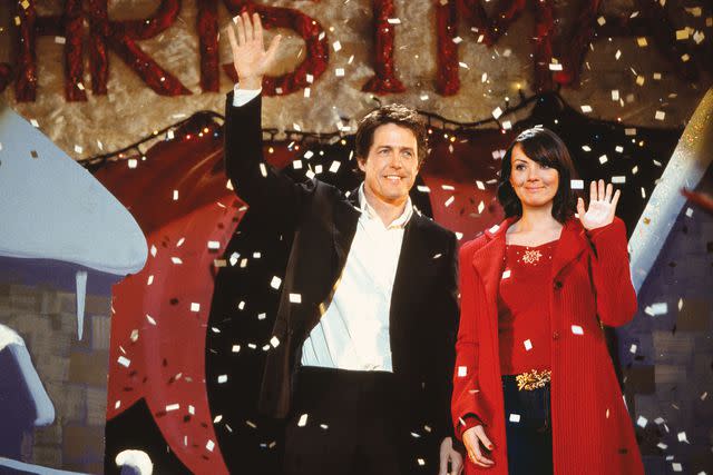 <p>Peter Mountain/Universal/Dna/Working Title/Kobal/Shutterstock</p> Hugh Grant and Martine McCutcheon in 'Love Actually.'