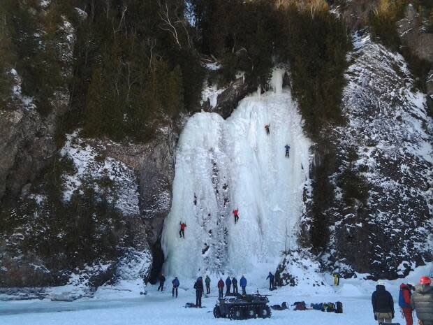 The Bridal Veil Falls on Long island is a popular destination in the winter for ATVers and ice climbers.