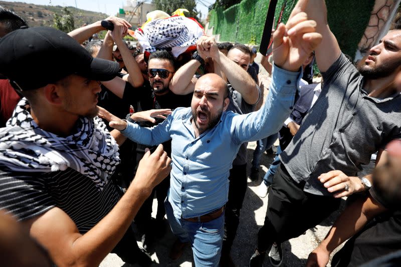 Funeral of 12-year-old Palestinian boy Mohammad Al Alami in West Bank