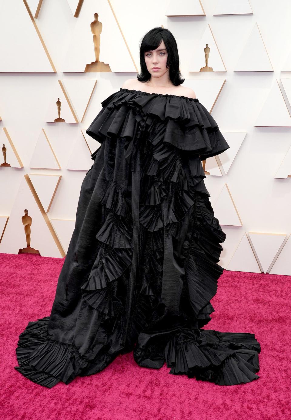 Billie Eilish at the 2022 Oscars.