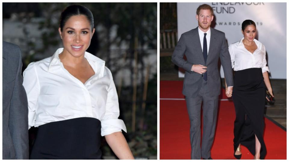 Meghan Markle is all smiles after her friends stood up for her in a new interview. Photo: Getty Images