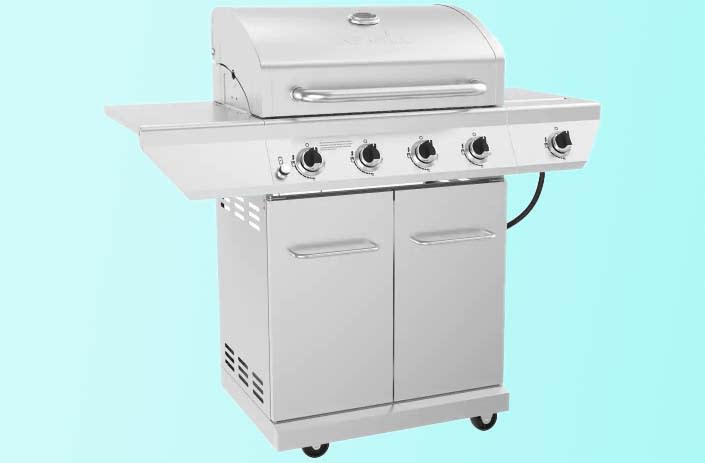 stainless gas grill