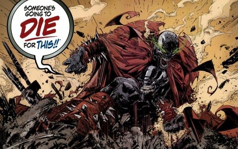 Spawn as he appears in the comics