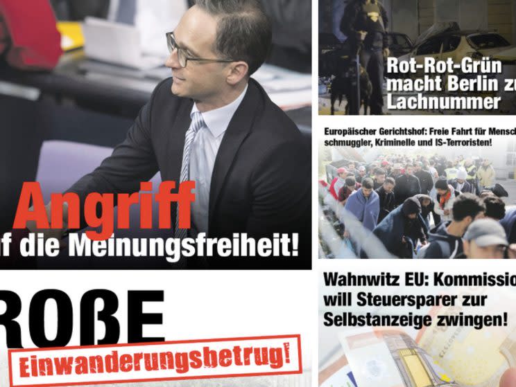 Der Deutschland-Kurier will mit schrillen Schlagzeilen das Abendland retten (Bild: Screenshot/Deutschland-Kurier)