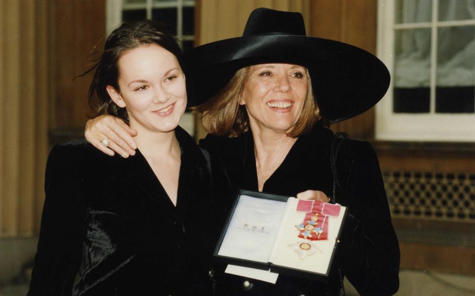 With her daughter, the actress Rachael Stirling,  - Ken Mason