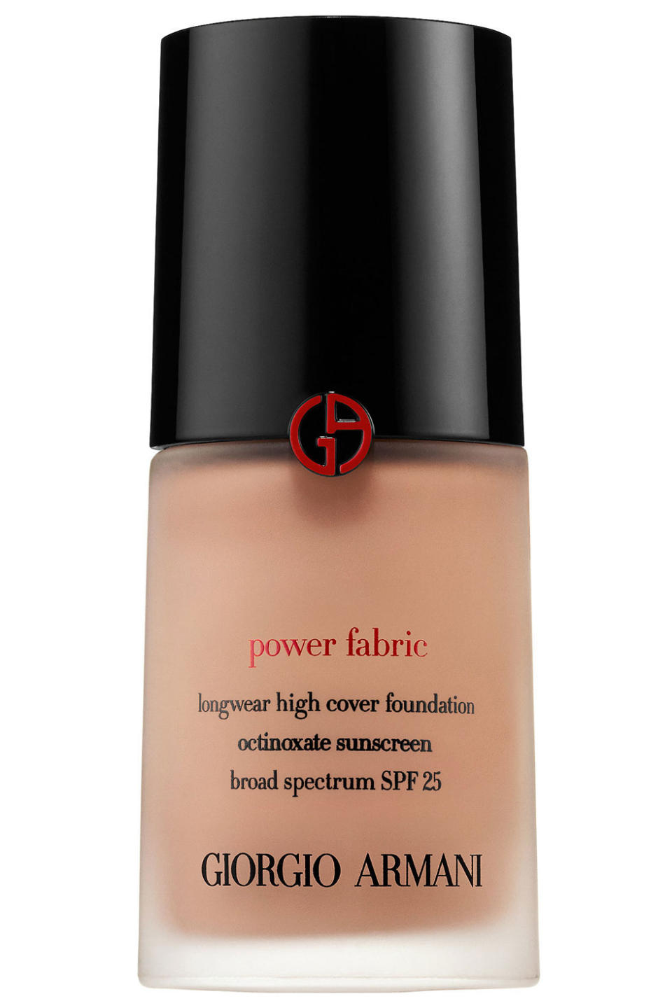 <p>This foundation dries down to a velvet-like finish that covers every acne mark and dark spot weightlessly. </p><p><strong><span>Giorgio Armani Beauty</span></strong> Power Fabric Longwear High Cover Foundation SPF 25, $64, <a rel="nofollow noopener" href="http://www.sephora.com/power-fabric-longwear-high-cover-foundation-spf-25-P416785?skuId=1919448&icid2=products%20grid:p416785" target="_blank" data-ylk="slk:sephora.com;elm:context_link;itc:0;sec:content-canvas" class="link ">sephora.com</a>.</p>