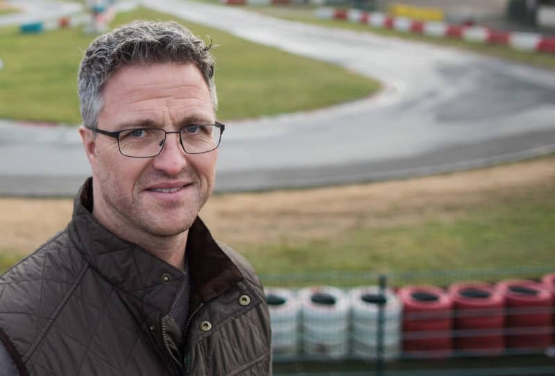 Former Formula 1 racing driver Ralf Schumacher is pictured on the kart track in Kerpen. Schumacher said that he expects the announced departure of Adrian Newey from Red Bull to result in further personnel consequences for the team. Rolf Vennenbernd/dpa