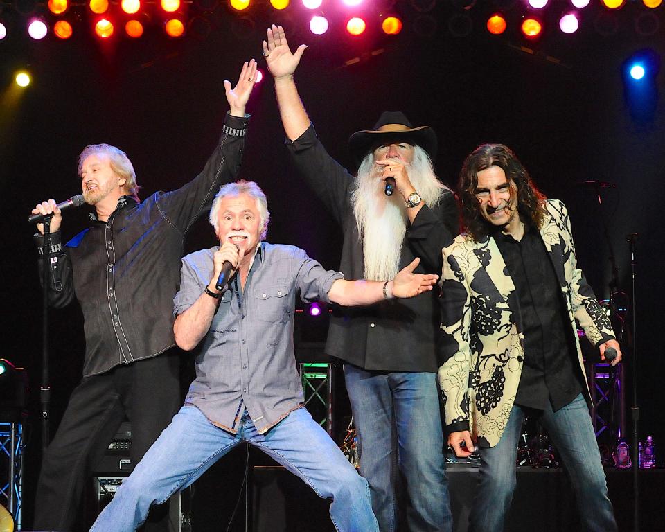 The Oak Ridge Boys, from left, are Duane Allen, Joe Bonsall (who has now retired from touring), William Lee Golden and Richard Sterban.