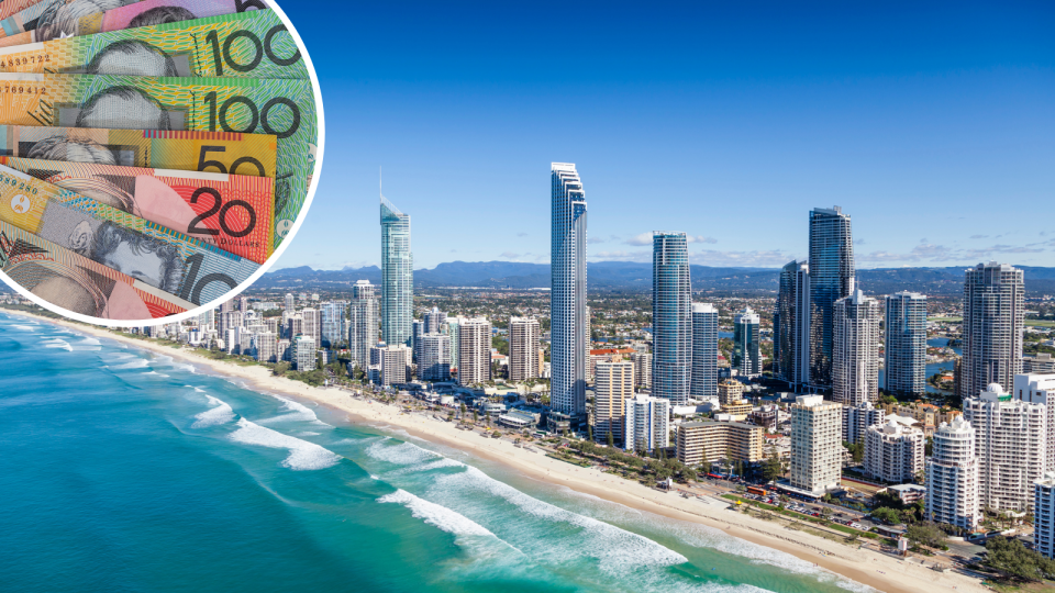 Australian currency and the Sunshine Coast.