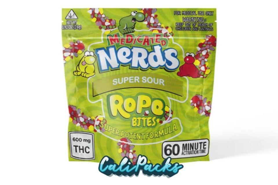 Last October, pupils were hospitalised after consuming “super potent formula” Nerd Rope Bites, decorated to look like the packaging for the popular children’s chews, in north London (Handout)