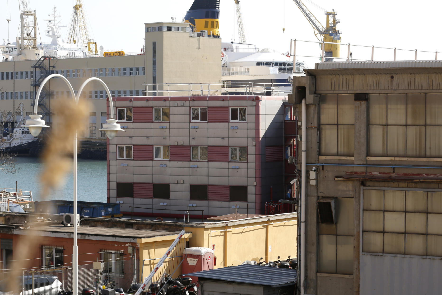 The barge is currently docked in Genoa, Italy. (PA)