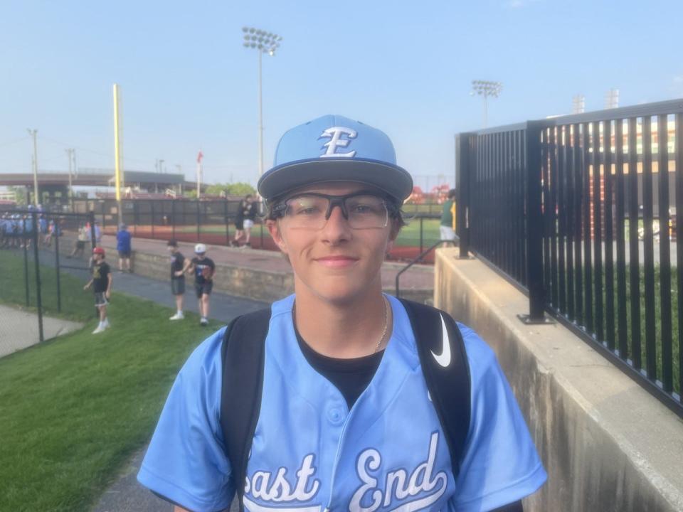 Eastern High School junior Landon Waugh was the winning pitcher in the Eagles' 2-1 victory over Manual on Tuesday in the semifinals of the Seventh Region baseball tournament at the University of Louisville's Jim Patterson Stadium.