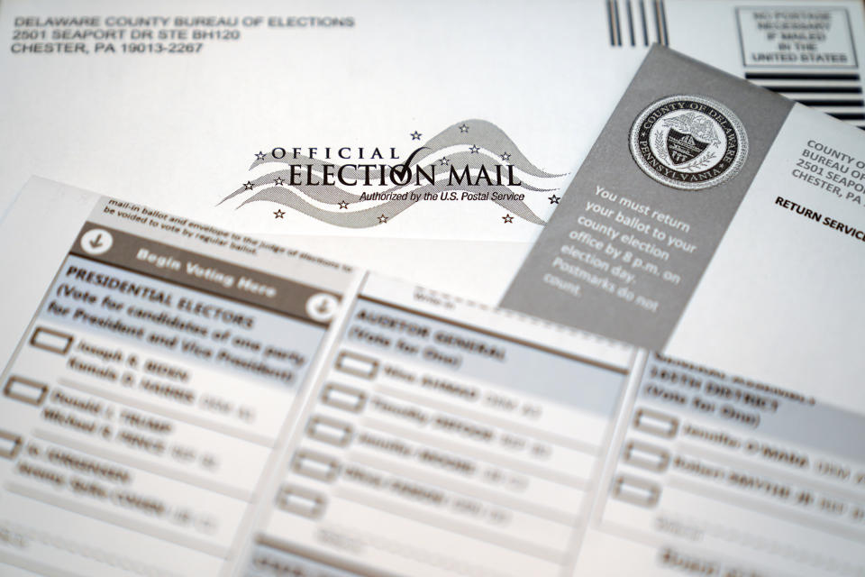 特朗普近幾周意圖反對郵寄選票方式，因為這種方式主要是民主黨支持者所採用。 (AP Photo/Matt Slocum)