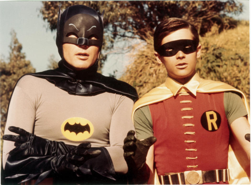 Adam West and Burt Ward as Batman and Robin on the 1960s Batman series. (Photo: Courtesy Everett Collection)