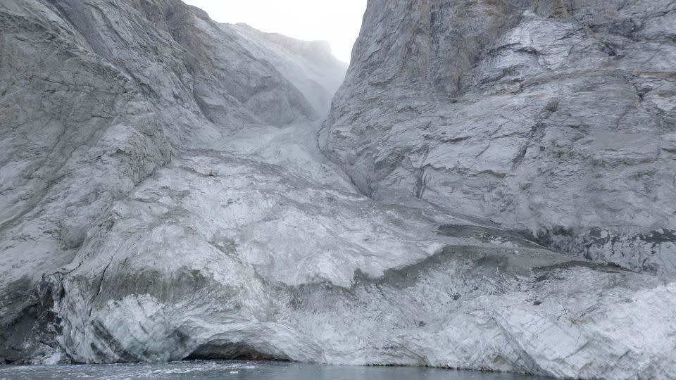 Mountain after landslide, on September 19, 2023 - Danish Army