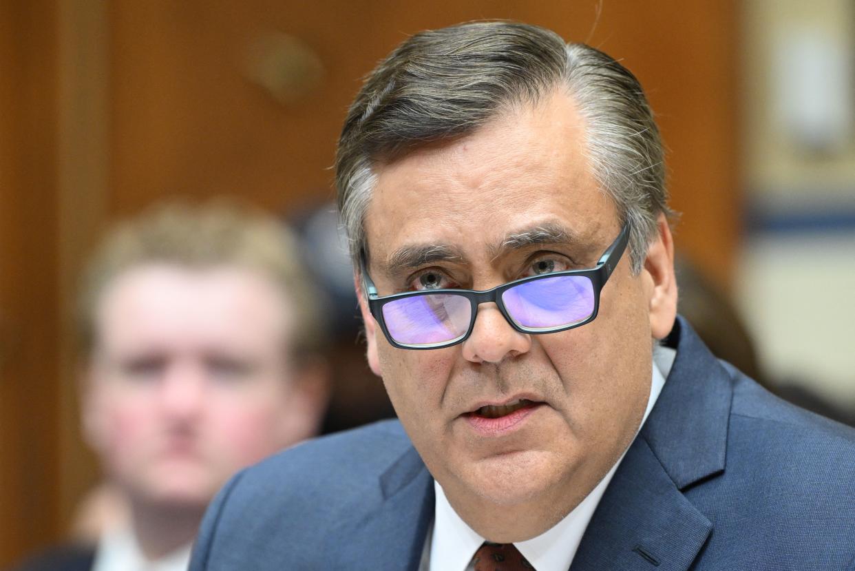 Law professor Jonathan Turley testifies during a House hearing.