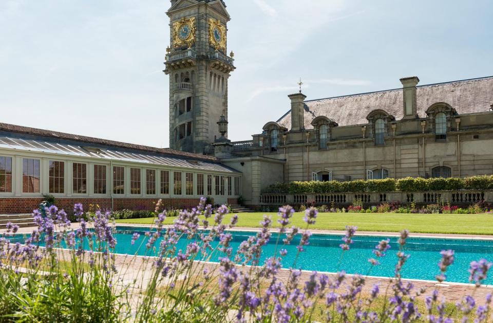 <p>A place that needs no introduction, and one of our personal favourites, <a href="https://www.booking.com/hotel/gb/cliveden-taplow.en-gb.html?aid=2200763&label=hotels-outdoor-pools" rel="nofollow noopener" target="_blank" data-ylk="slk:Cliveden House;elm:context_link;itc:0;sec:content-canvas" class="link ">Cliveden House</a> is also the setting of arguably the best hotel scandal. It was at its listed swimming pool where John Profumo first laid eyes on Christine Keeler and the infamous Profumo affair began. </p><p>Lined with sun loungers and backed by National Trust-worthy floral displays, this is a country hotel swimming pool that's worth a dip - and one we hope that the Duchess of Sussex made time for when she spent the night before her royal wedding at Cliveden. </p><p>The historic swimming pool is overlooked by a beautiful clock tower and, when you're not swimming lengths, there are two hot tubs for a relaxing soak as you while away the hours – cocktail in hand, of course.</p><p><a class="link " href="https://www.booking.com/hotel/gb/cliveden-taplow.en-gb.html?aid=2200763&label=hotels-outdoor-pools" rel="nofollow noopener" target="_blank" data-ylk="slk:BOOK NOW;elm:context_link;itc:0;sec:content-canvas">BOOK NOW</a></p>