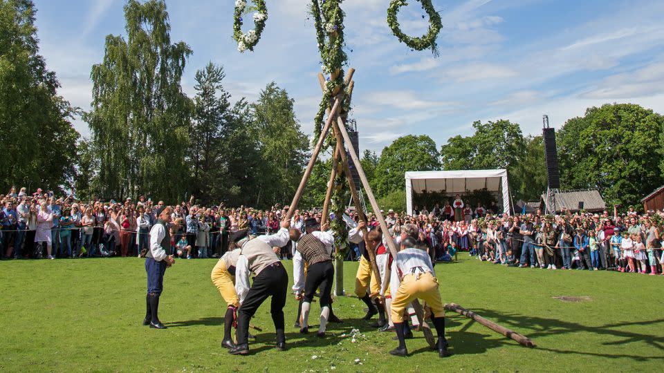 Traditional midsummer celebrations take place at Skansen, the world's oldest open-air museum. - Jeppe Gustafsson/Shutterstock