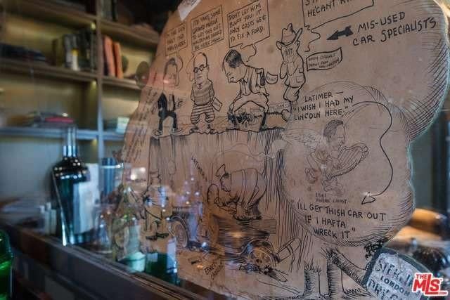 There's an original drawing with cartoons of the men that founded the place, including Will Rodgers and Harry Haldeman, grandfather of HR Haldeman of Watergate fame.