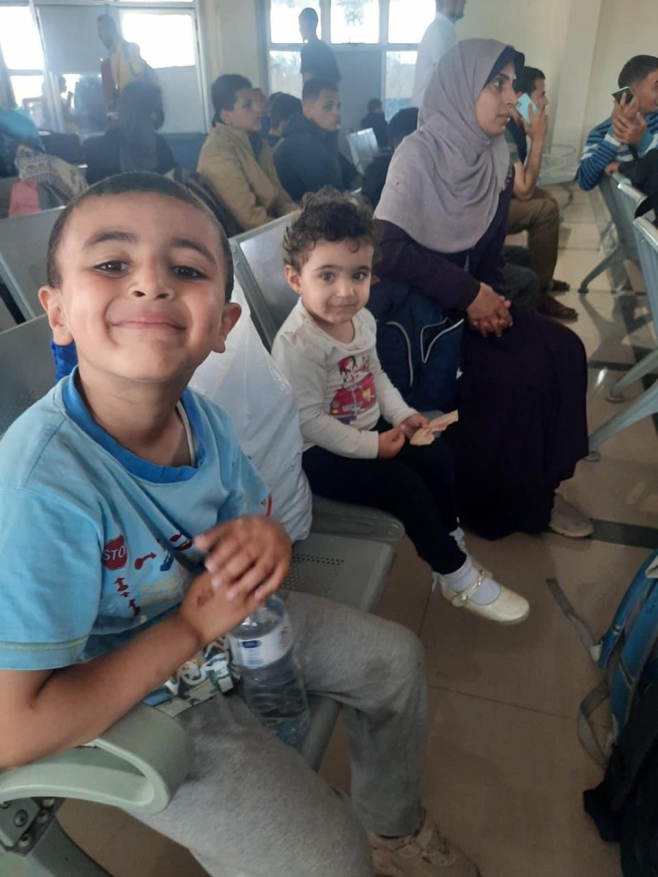 Dr Salim Ghayyda’s nephew, Nabil, and niece, Lujain, who have left Gaza (Dr Salim Ghayyda/PA)