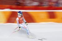 Alpine Skiing - Pyeongchang 2018 Winter Olympics - Women’s Downhill Training - Jeongseon Alpine Centre - Pyeongchang, South Korea - February 19, 2018 - Lindsey Vonn of the U.S. trains. REUTERS/Mike Segar