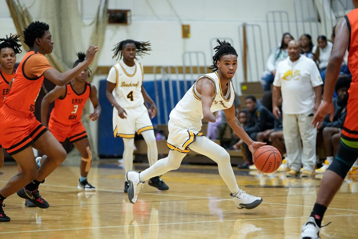 Beechcroft's Rosean Burns, who had his right arm amputated below his elbow when he was 8 months old, was second-team All-Ohio last season.