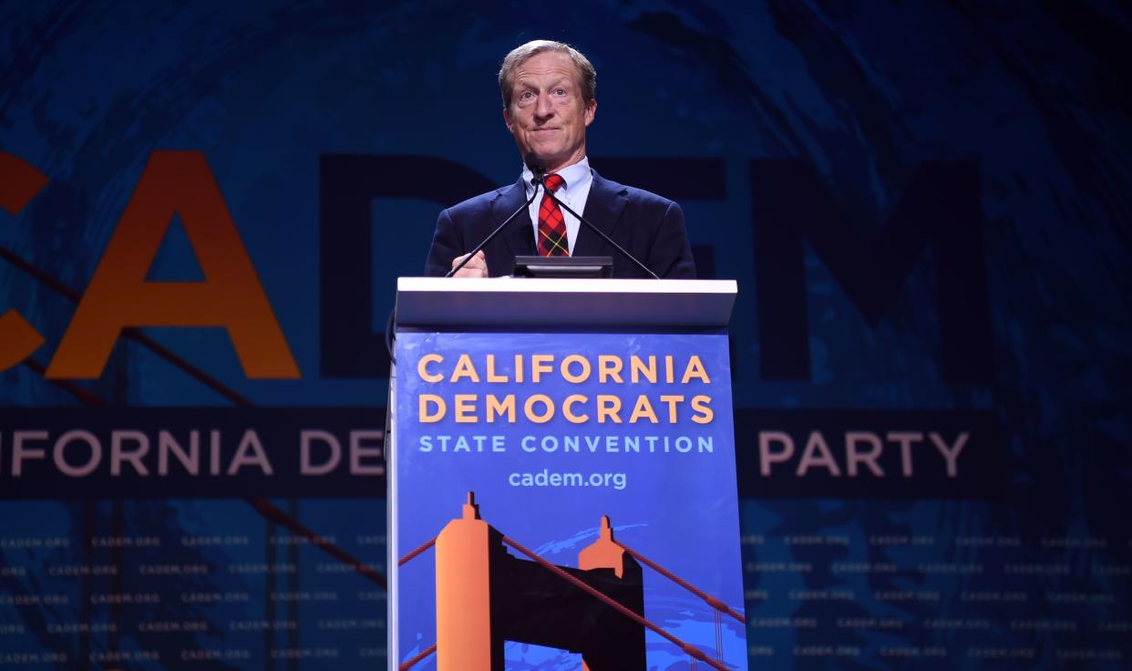 Tom Steyer at the 2019 California Democratic Party State Convention in San Francisco. (Photo: Josh Edelson/AFP/Getty Images)