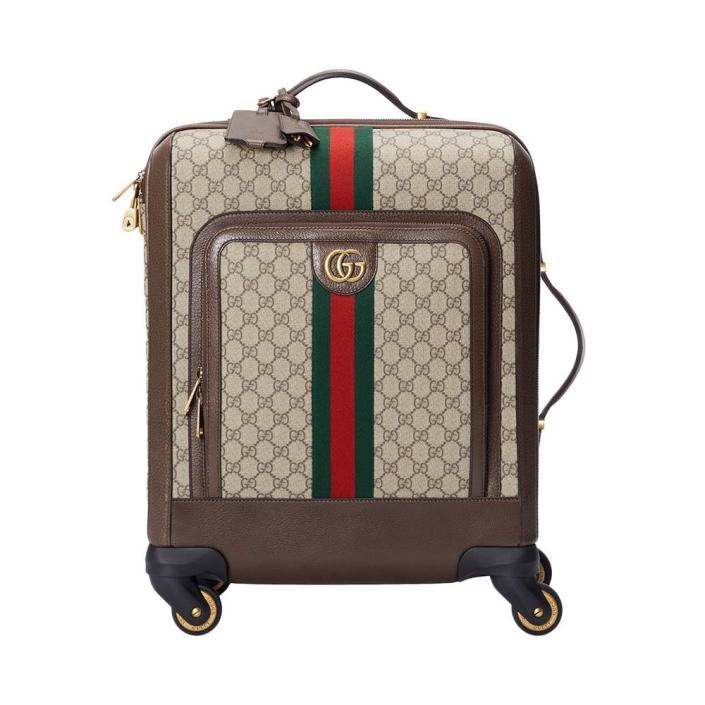 <p><strong>Gucci</strong></p><p>gucci.com</p><p><strong>$3450.00</strong></p><p><a href="https://go.redirectingat.com?id=74968X1596630&url=https%3A%2F%2Fwww.gucci.com%2Fus%2Fen%2Fpr%2Fgifts%2Fgifts-for-women%2Fhandbags%2Fgucci-savoy-small-cabin-trolley-p-69364696IWT8745&sref=https%3A%2F%2Fwww.elle.com%2Ffashion%2Fshopping%2Fg41910529%2Fbest-designer-luggage%2F" rel="nofollow noopener" target="_blank" data-ylk="slk:Shop Now" class="link ">Shop Now</a></p><p>When you’re traveling, everything’s Gucci, right? With this little carry-on (which is adorably labeled as a trolley), it sure will be. This archival design originated in the 1930s, so you know it’s a classic. Of course, it’s gained some modern touches since it first debuted, like 360-degree spinner wheels and a retractable handle, for instance.</p>