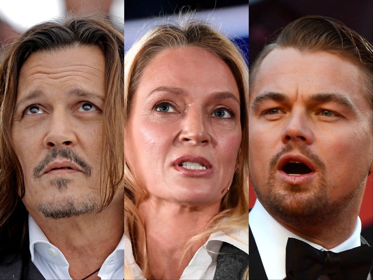 Johnny Depp, Uma Thurman and Leonardo DiCaprio are among the actors whose projects have been buried (Getty)