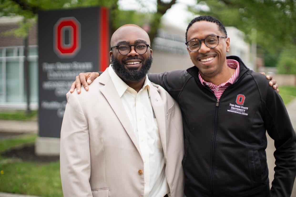 Dr. Joshua J. Joseph, right, the medical director, and Javonte McDonald, left, the director of the new Healthy Community Center opening Wednesday on Columbus' Near East Side.
