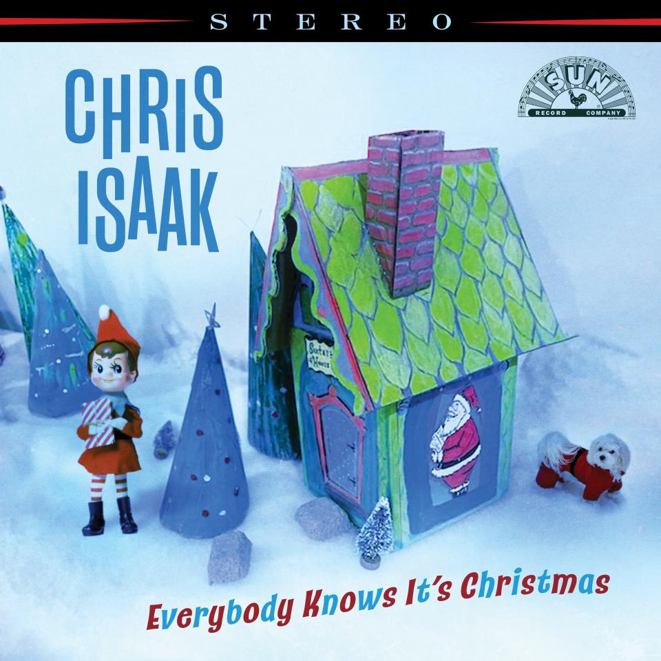 This image released by Sun Records/Virgin UMG shows the holiday album "Everybody Knows It's Christmas" by Chris Isaak. (Sun Records/Virgin UMG via AP)