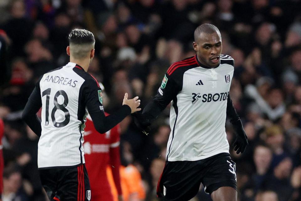 Conor Bradley was beaten out wide as Issa Diop scored for Fulham (Action Images via Reuters)