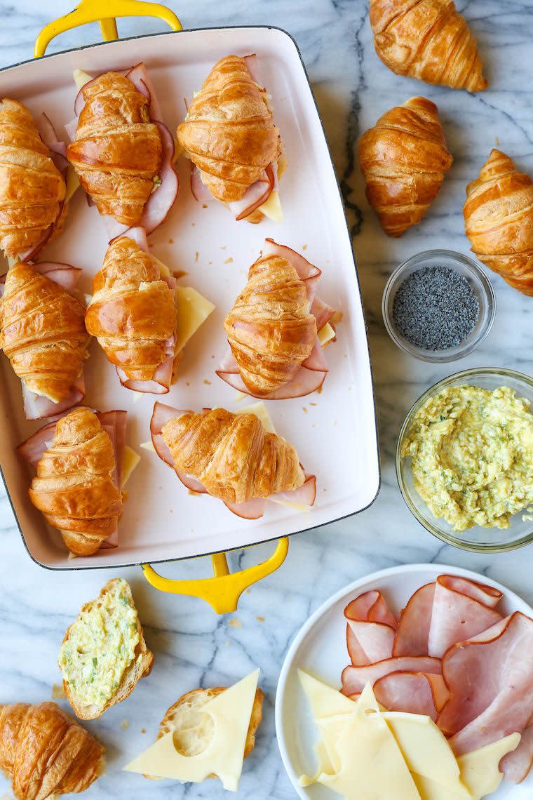 Baked Ham and Cheese Croissants