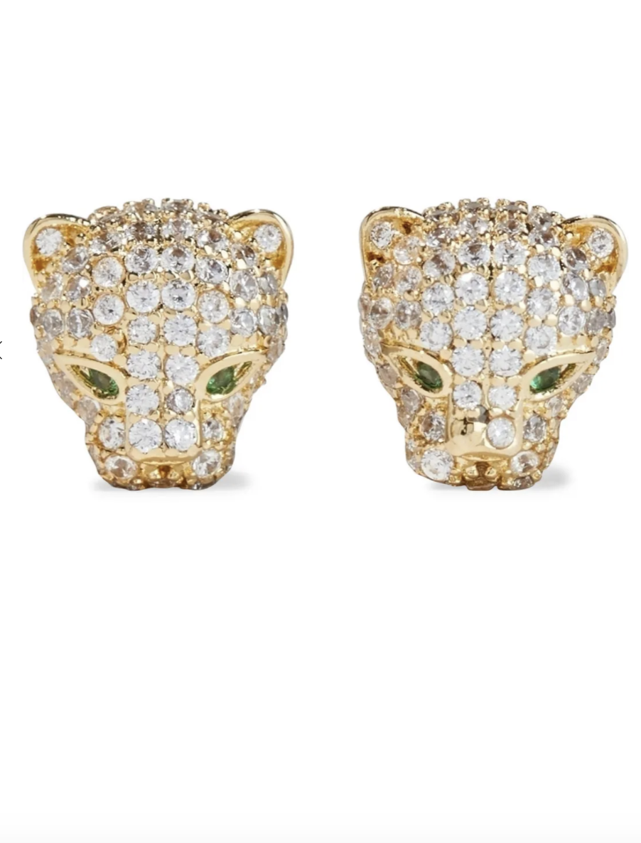 15) 14-karat gold-plated crystal earrings