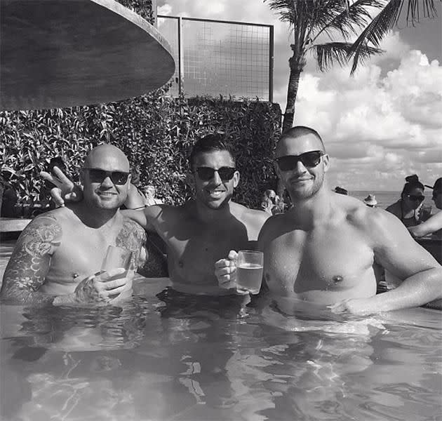 Boys in the pool. Photo: Instagram