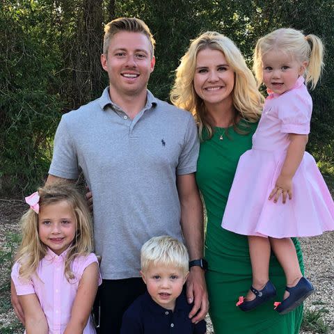 <p>Elizabeth Smart Instagram</p> Elizabeth Smart and Matthew Gilmour with their kids Chloe, James, and Olivia.