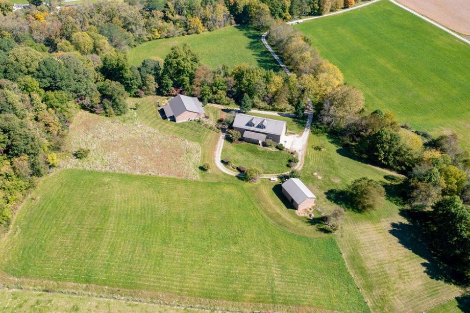 A Licking County property listed for $1.35 million includes two homes and a pole barn on 14 acres.