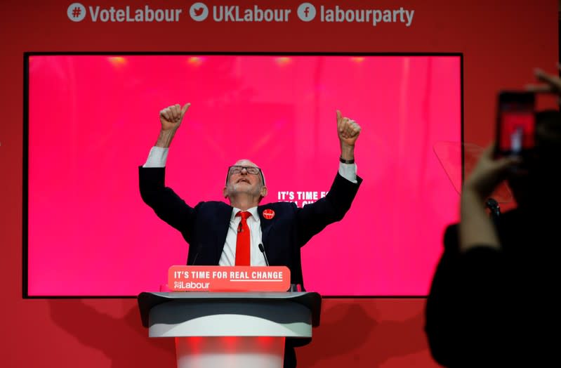 Leader of the Labour Party Jeremy Corbyn speaks at the launch of the party manifesto in Birmingham