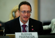 Vladimir Yermakov, Director general of the Department for non-proliferation and arms control of Russia attends the 2nd Preparatory session of the 2020 Non Proliferation Treaty (NPT) Review Conference at the United Nations in Geneva, Switzerland April 24, 2018. REUTERS/Denis Balibouse