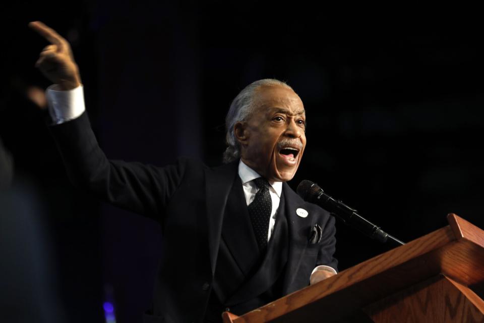 The Rev. Al Sharpton delivers a eulogy