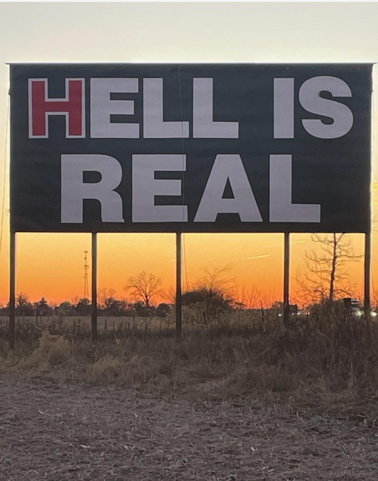 Ohio's Hell is Real billboard