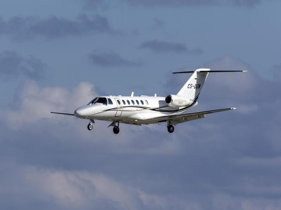 A  Cessna Citation similar to the one that crashed into a Virginia mountain side on Sunday afternoon (File photo) (Getty Images)