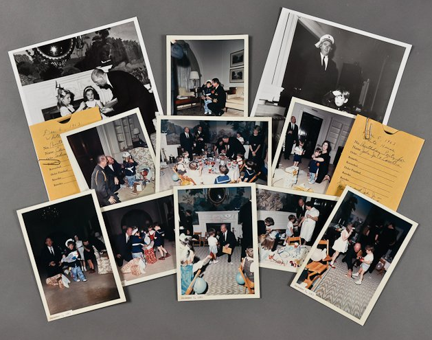 Photos from a birthday party for JFK Jr. taken in December, 1963. <a href="http://www.mcinnisauctions.com/" rel="nofollow noopener" target="_blank" data-ylk="slk:(Photo courtesy of John McInnis Auctioneers)" class="link ">(Photo courtesy of John McInnis Auctioneers)</a>