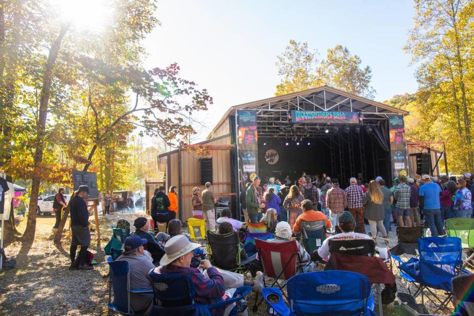 The Moonshiner’s Ball music festival features bluegrass and Americana during the day then funky dance music at night.