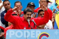 Venezuela's President Nicolas Maduro delivers a speech during the closing campaign ceremony for the upcoming Constituent Assembly election in Caracas, Venezuela July 27, 2017. REUTERS/Carlos Garcias Rawlins