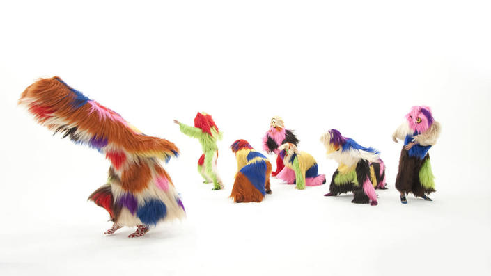 &#x00201c;Soundsuits&#x00201d; in action: Nick Cave, Drive-By, 2010, film still. - Credit: James Prinz