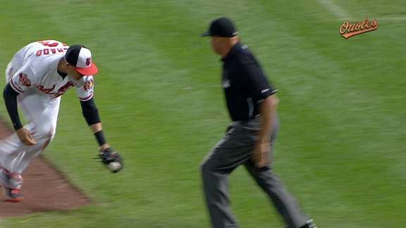 Manny Machado makes a great play to throw out Albert Pujols — yes, again