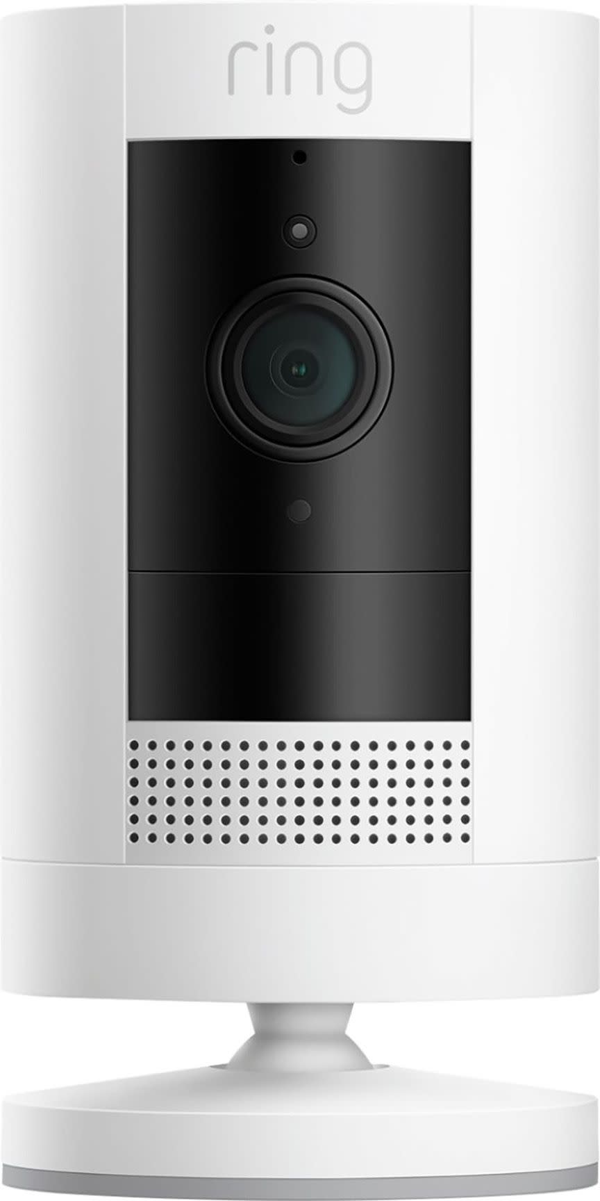 white Ring security camera